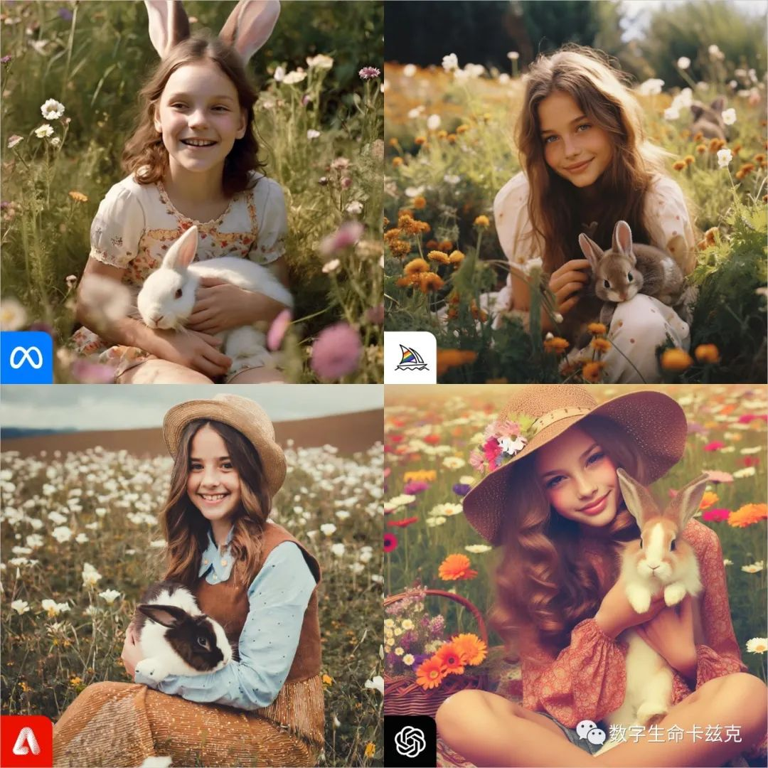 四大巨头的AI绘图模型综合评测 - 写在Meta Imagine上线后