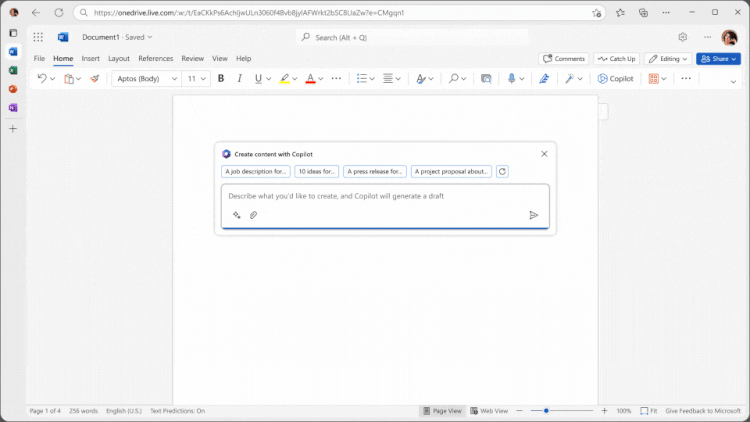  Microsoft 解锁 Copilot AI，让所有企业都可以在 Office 应用中使用