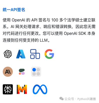 这款 AI 网关项目简直太棒了，轻松接入OpenAI、LLama2、Google Gem)ini等 100 多种大语言模型！
