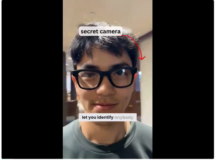 哈佛大学俩学生开发出一种 AI 眼镜，看你一眼就能扒光所有个人信息