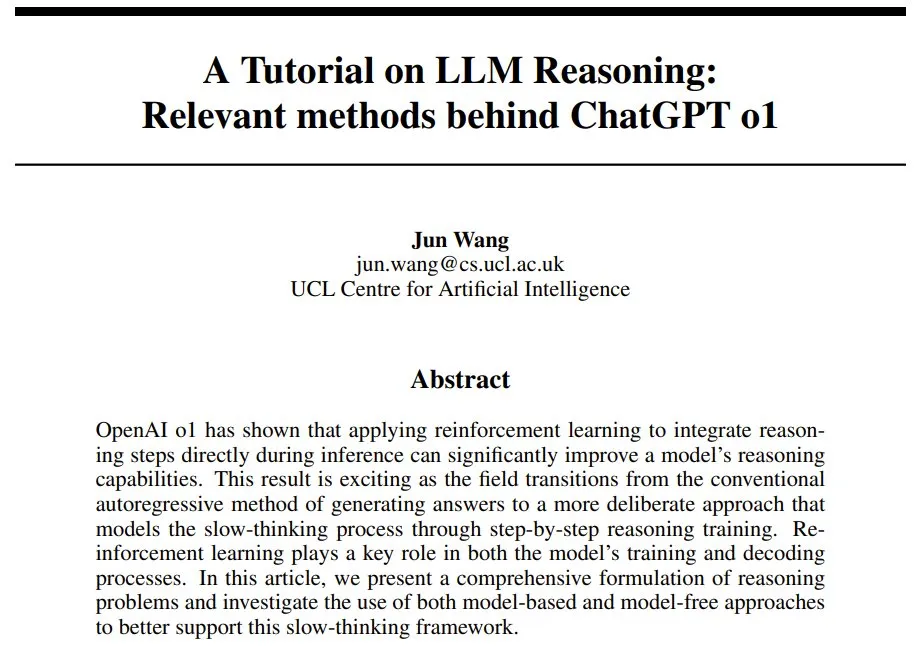 一文看懂LLM推理，UCL汪军教授解读OpenAI ο1的相关方法