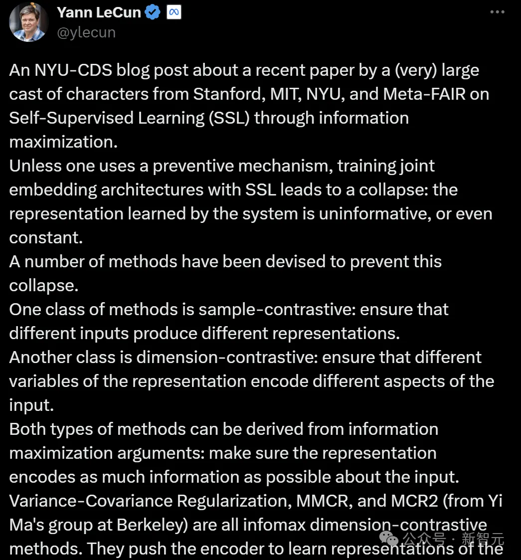 重新定义自监督学习！LeCun团队让MMCR再进一步