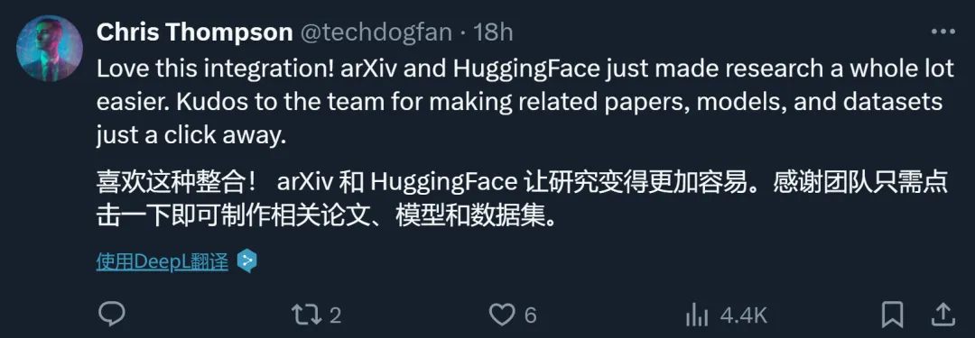 arXiv和Hugging Face梦幻联动，一个按钮直达论文、模型、数据集