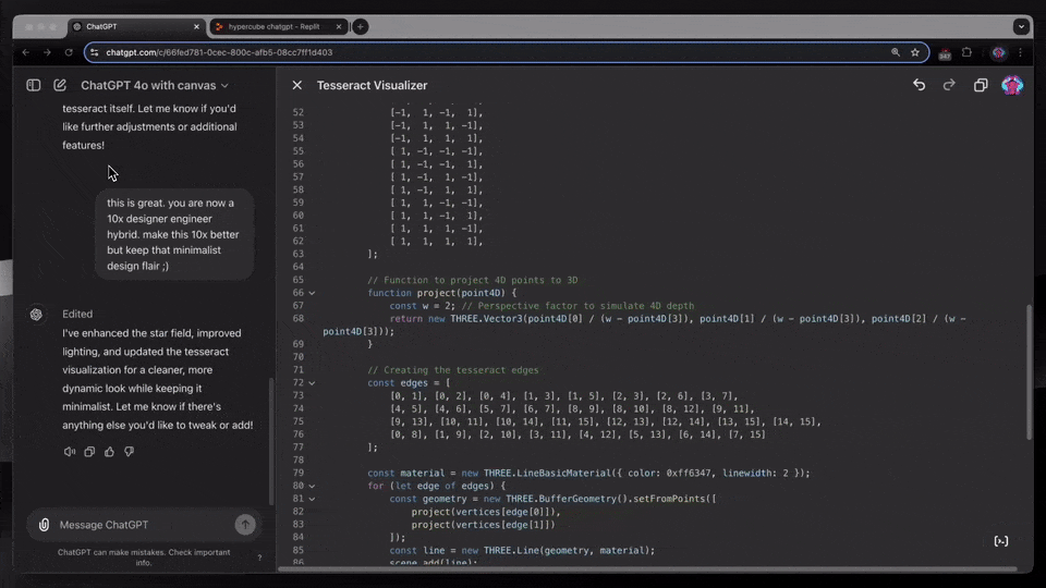 OpenAI发布新交互界面Canvas： 与ChatGPT一起写作编程，对标Claude Artifacts