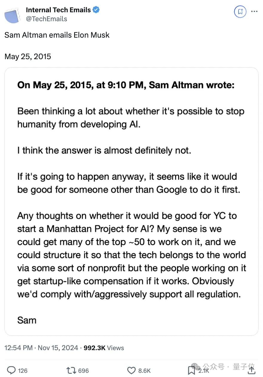 马斯克新官上任再起诉OpenAI！新证据称Ilya七年前就不放心奥特曼了