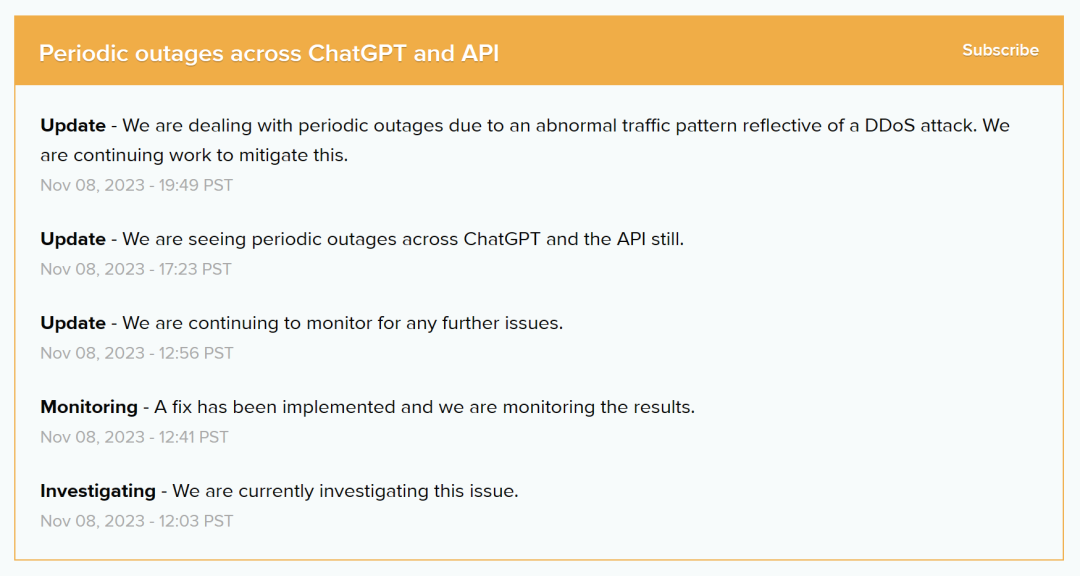 新版 ChatGPT 太火爆，导致宕机两小时？用户崩溃：“我明天 9 点 DDL，快修好啊！”