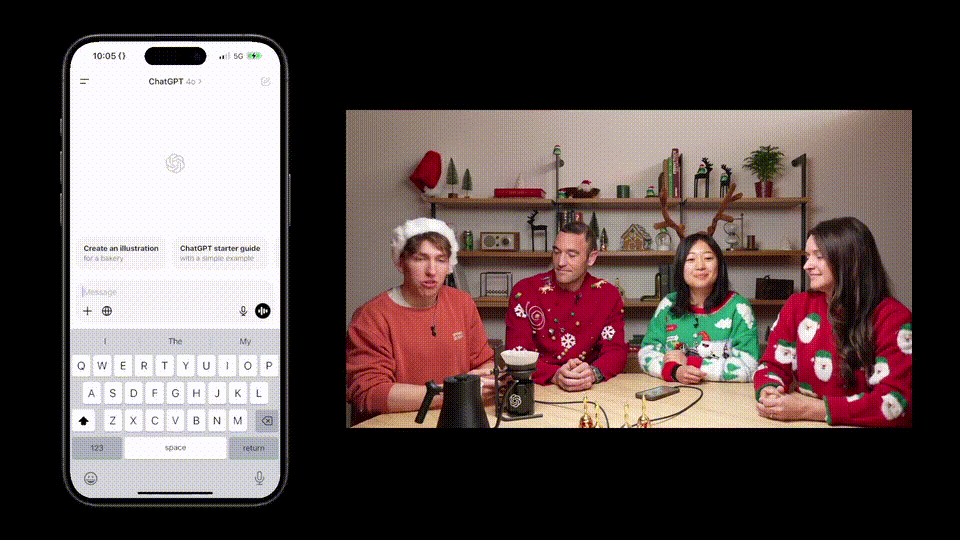 ChatGPT「睁眼」了！OpenAI版「Her」满血上线，还有圣诞限定彩蛋