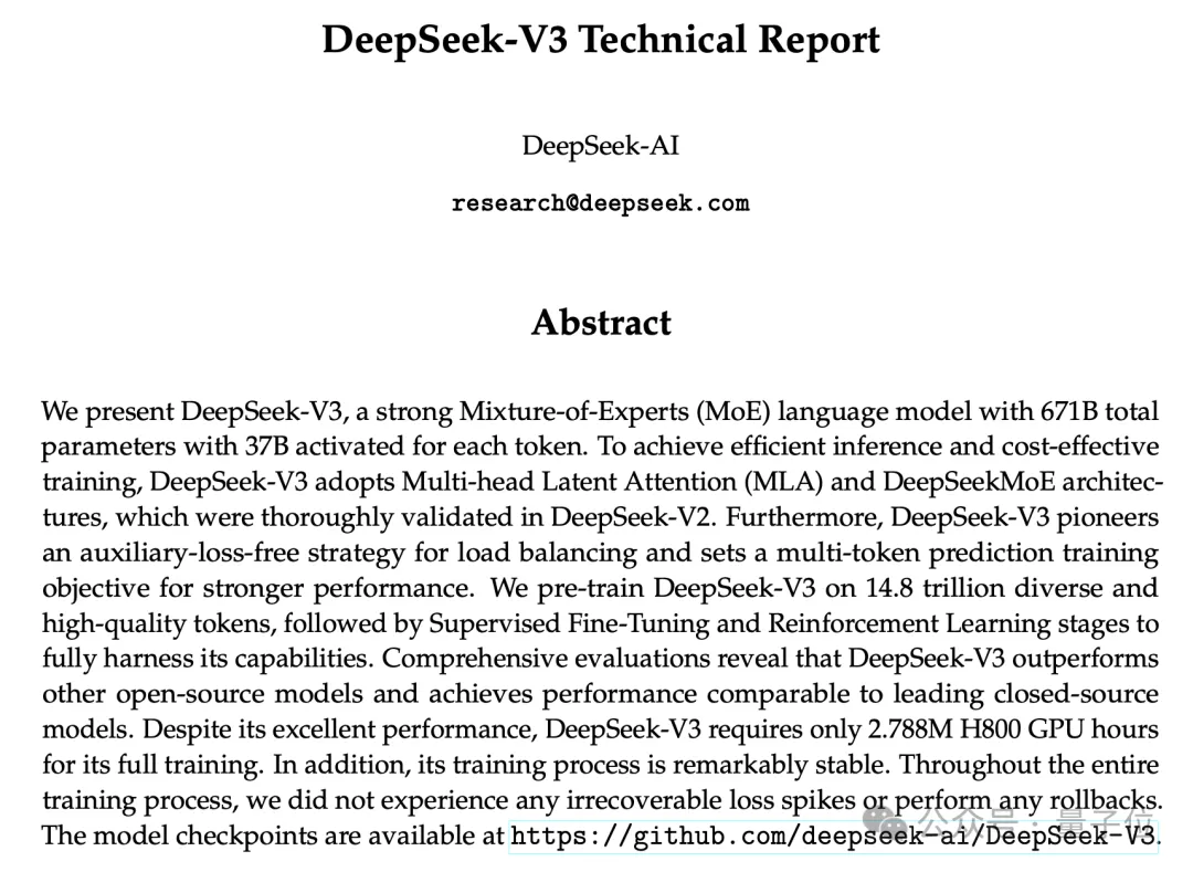 国产之光DeepSeek把AI大佬全炸出来了！671B大模型训练只需此前算力1/10，细节全公开