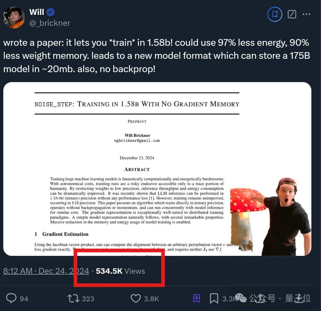 算力直降97%，GPT-3存储只用20MB？！这篇直接在1.58-bit下训练模型的新论文火了