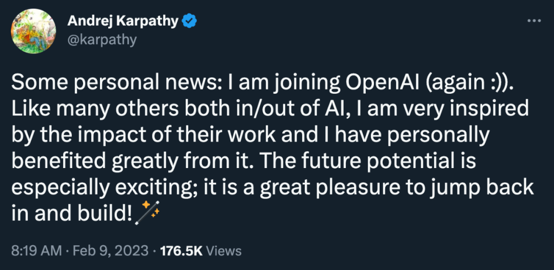 突发！AI大牛Andrej Karpathy离开OpenAI