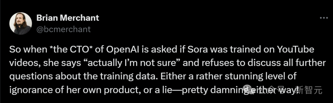 OpenAI再陷巨大争议？Sora训练数据被质疑非法，CTO采访疯狂翻车