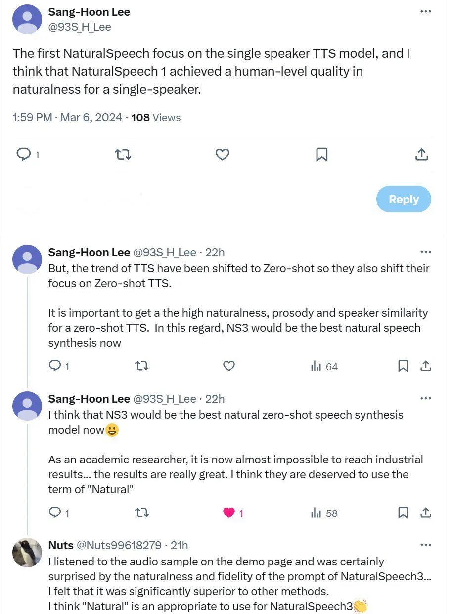 微软NaturalSpeech语音合成推出第三代，网友惊呼：超自然！实至名归