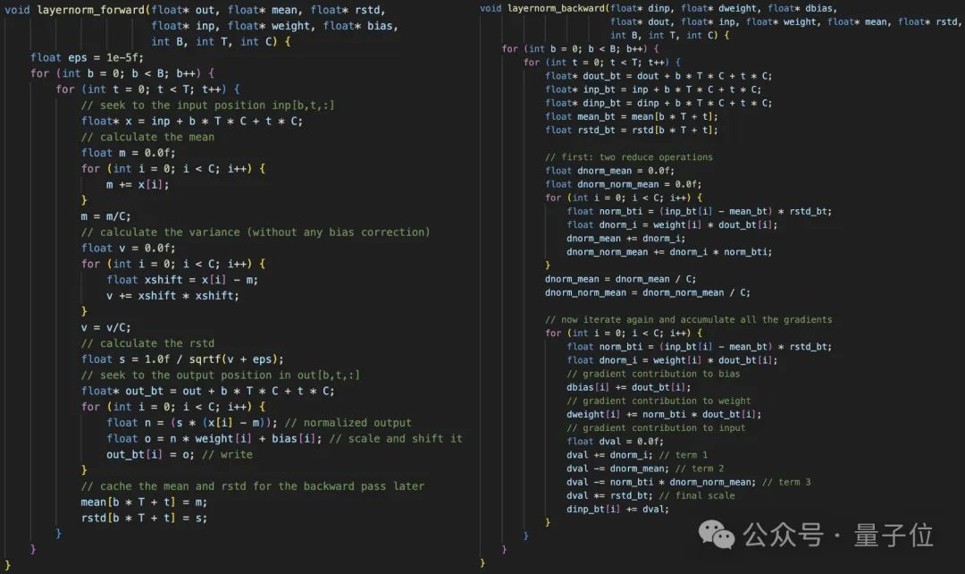OpenAI创始大神手搓千行C代码训练GPT，附PyTorch迁移教程