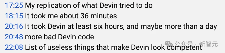 世界首个AI程序员Devin视频竟造假？博主逐帧解析，Devin代码任务完成很糟糕