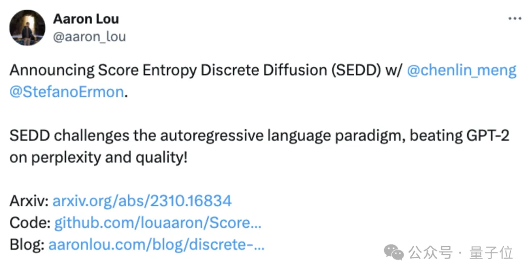 Pika联创参与新研究：Diffusion能抢GPT的活了！成功挑战自回归文本范式
