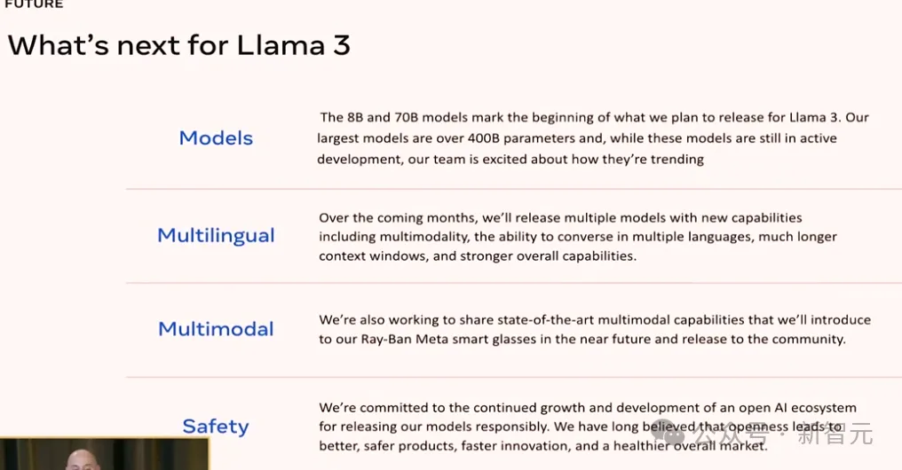 Llama 3细节公布！AI产品总监站台讲解：Llama系列超庞大生态系统