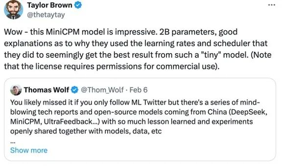 “美国最该尴尬的，是今天中国开源模型们重大的贡献”
