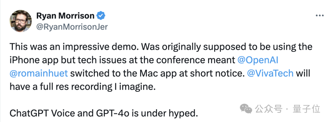 桌面版ChatGPT登台演讲，能视频通话还会实时读屏，GPT-4o最新demo再次惊艳：“能力还是被低估了”