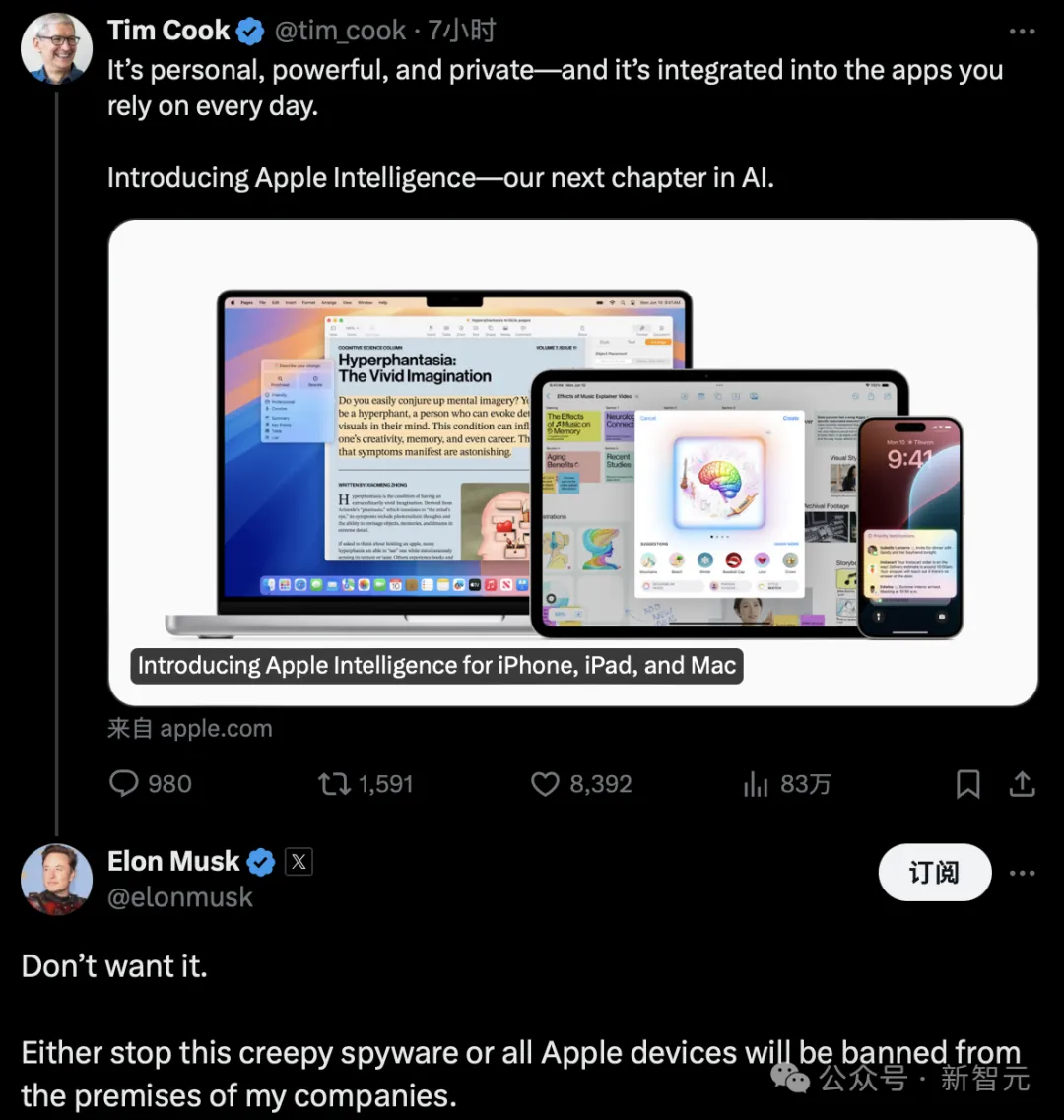 苹果AI爆炸全宇宙！一夜重塑iPhone，Siri全家桶史诗级更新，马斯克怒了
