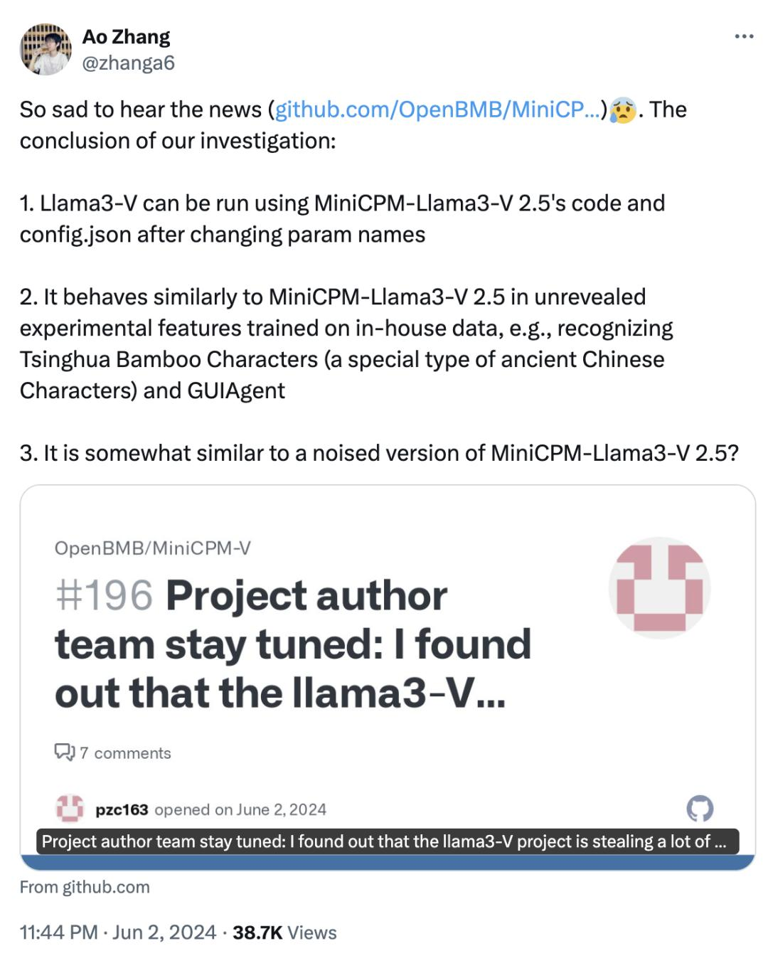 斯坦福AI团队抄袭国产大模型？连识别“清华简”都抄了，清华系团队发文回应