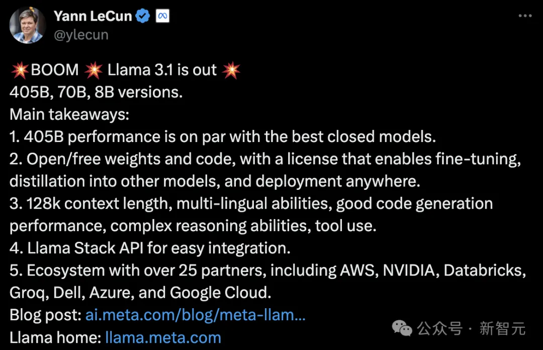 Llama 3.1横空出世！开源巨无霸首次击溃闭源，全民GPT-4时代来临