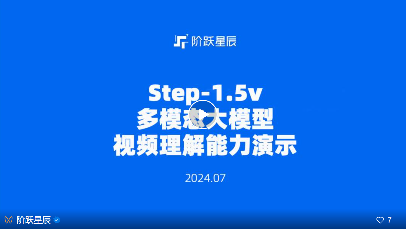 阶跃星辰官宣 Step 系列大模型全面升级，万亿+多模齐发