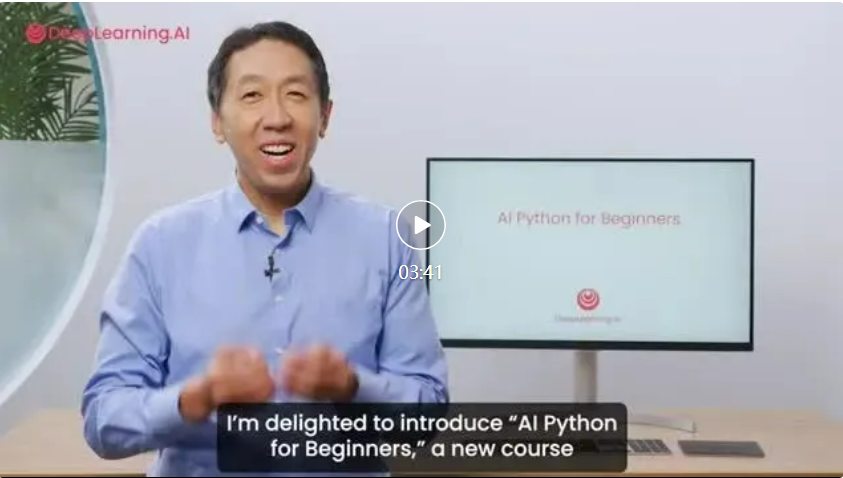 吴恩达亲自授课，LLM当「助教」，适合初学者的Python编程课程上线