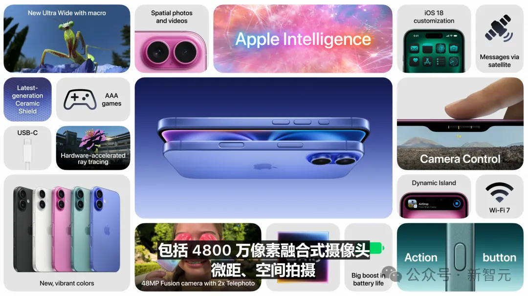 苹果史上第一台AI手机诞生，iPhone 16屠版热搜！中文版明年登场，3nm芯片封神