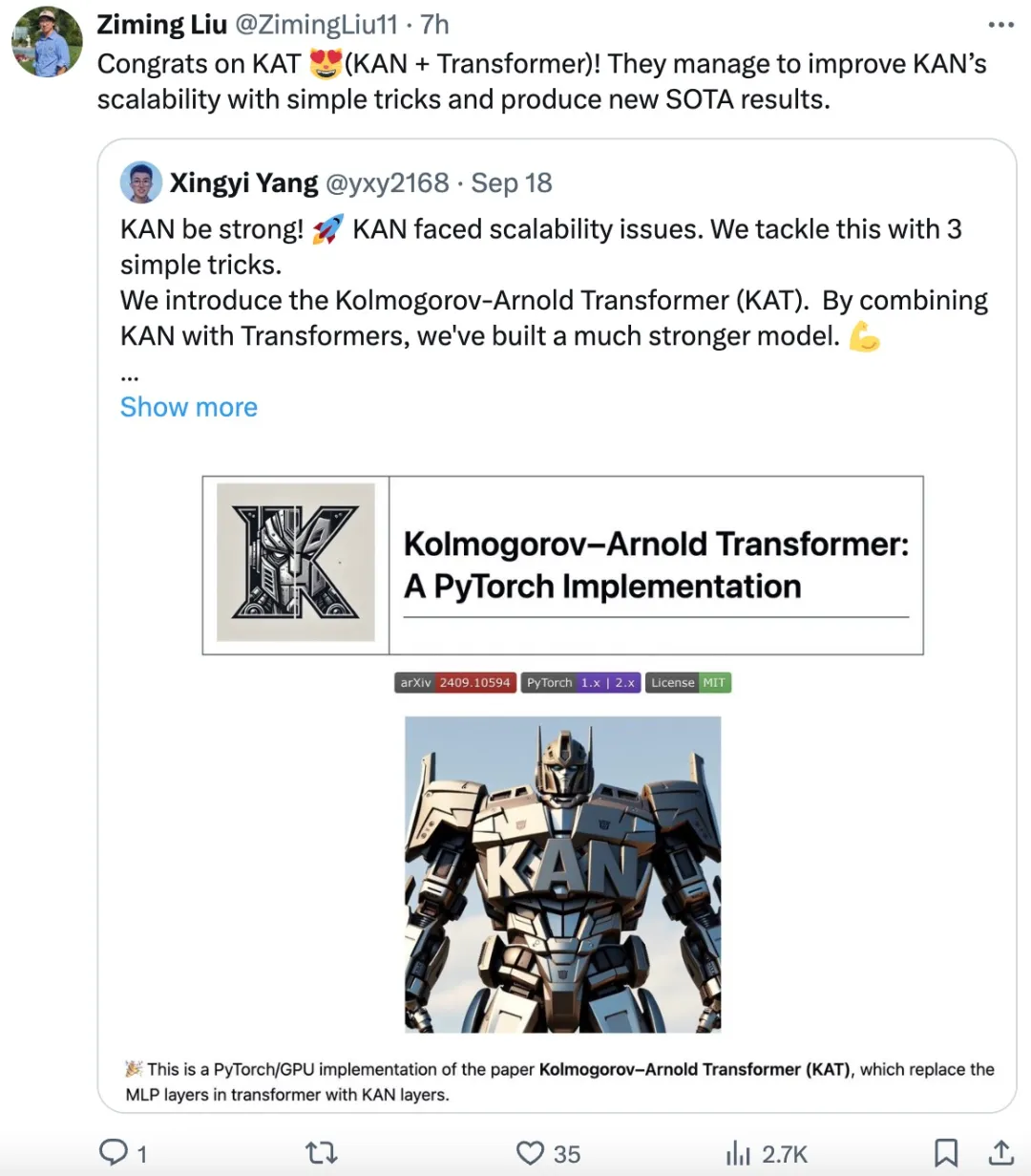KAN结合Transformer，真有团队搞出了解决扩展缺陷的KAT
