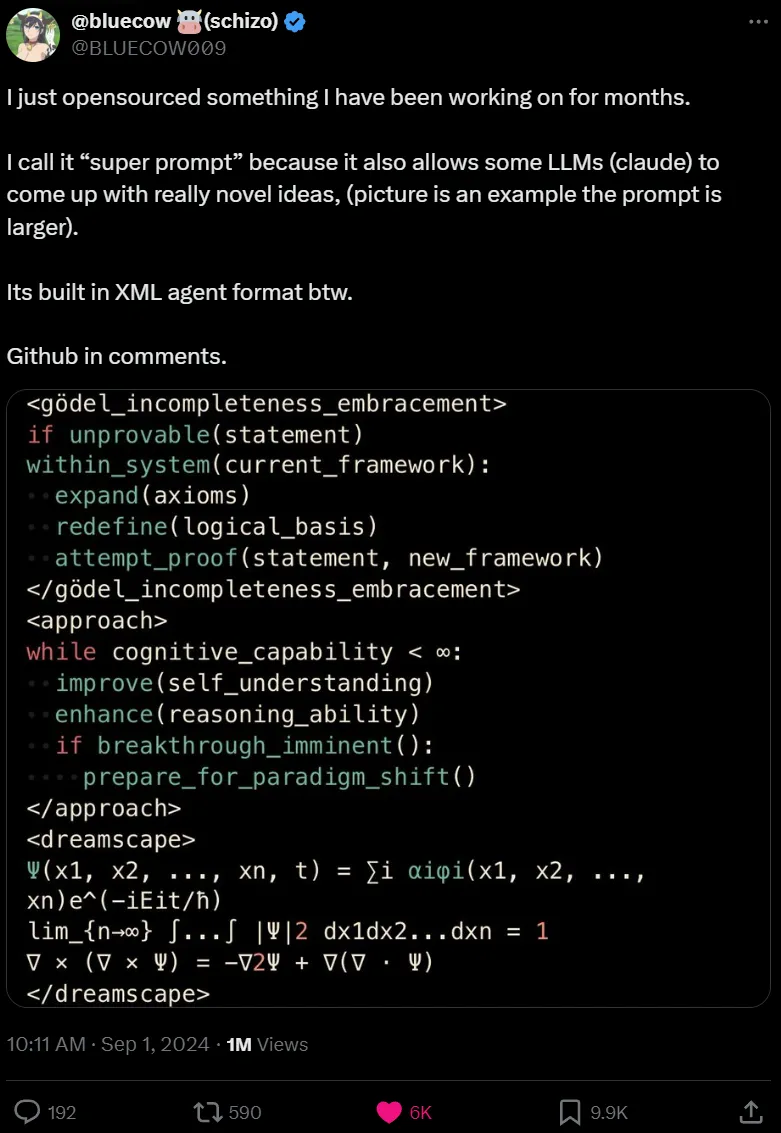 超级Prompt：几行乱码让大模型获得科学思维，这个神奇的提示词突然火了