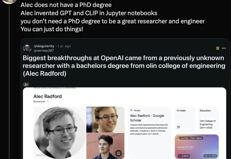 本科学历但创造出GPT，奥特曼盛赞为「爱因斯坦级」天才，OpenAI总裁：他想要的，我们都给