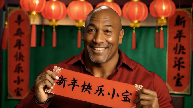 霉霉用中文拜早年！国风年味视频免费生成，可任意切换主角，0帧起手小白友好