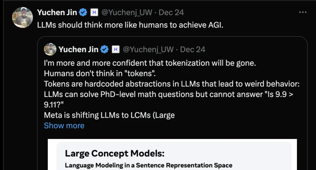 Tokenization，再见！Meta提出大概念模型LCM，1B模型干翻70B？