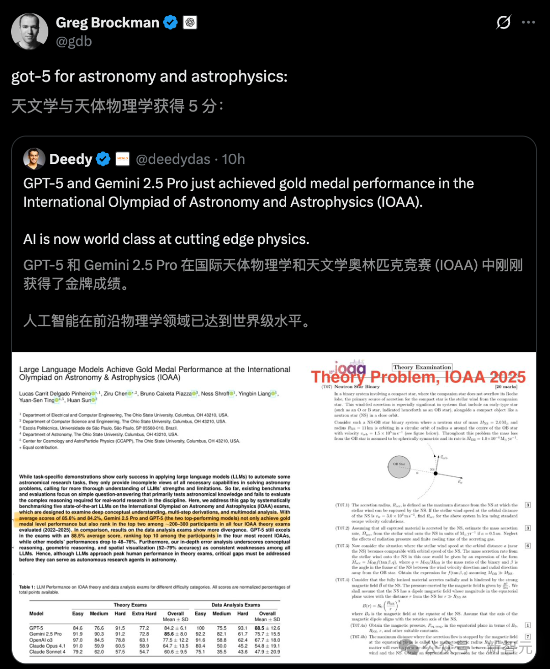 永别了，人类冠军！AI横扫天文奥赛，GPT-5得分远超金牌选手2.7倍