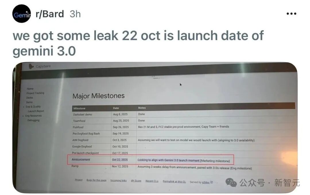 谷歌Gemini 3.0「全家桶」年度压轴，前端不再需要人类！下周王者降临