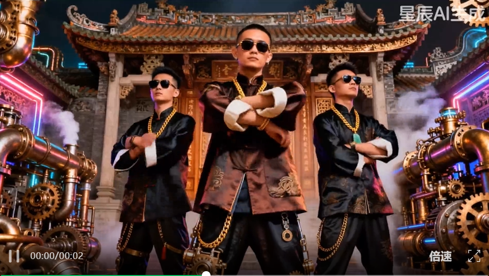 我拿AI给神曲《八方来财》做了个MV，真的好魔性！