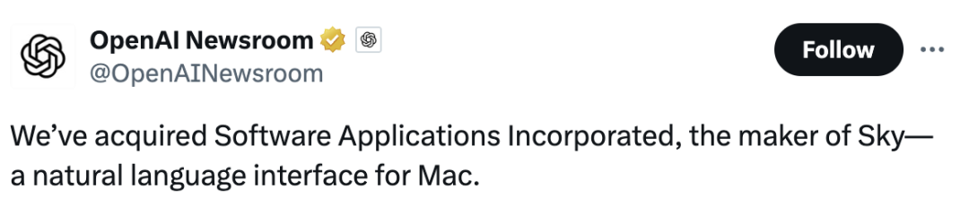 OpenAI收购macOS供应商,剑指GPT操作系统!微软也不装了