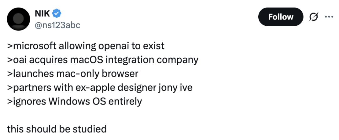 OpenAI收购macOS供应商,剑指GPT操作系统!微软也不装了
