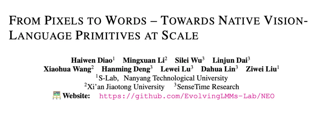高效训练新标杆!华人团队开源原生VLM-NEO,以少数据追平顶级模型