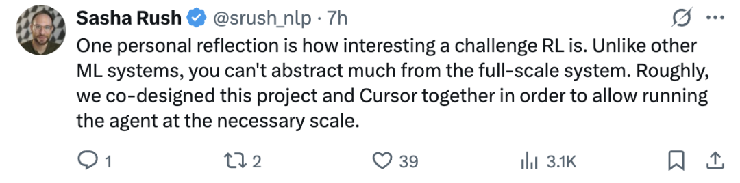 Cursor发布首个编程大模型!代码生成250tokens/秒,强化学习+MoE架构