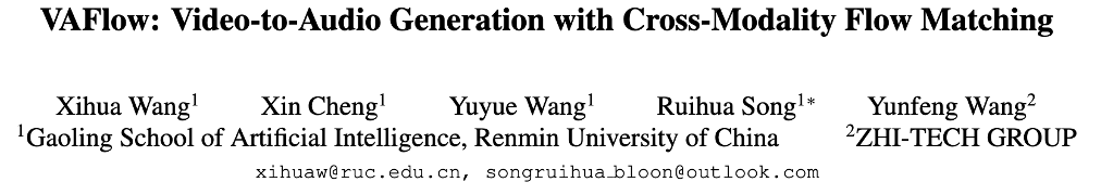 重新定义跨模态生成的流匹配范式，VAFlow让视频「自己发声」