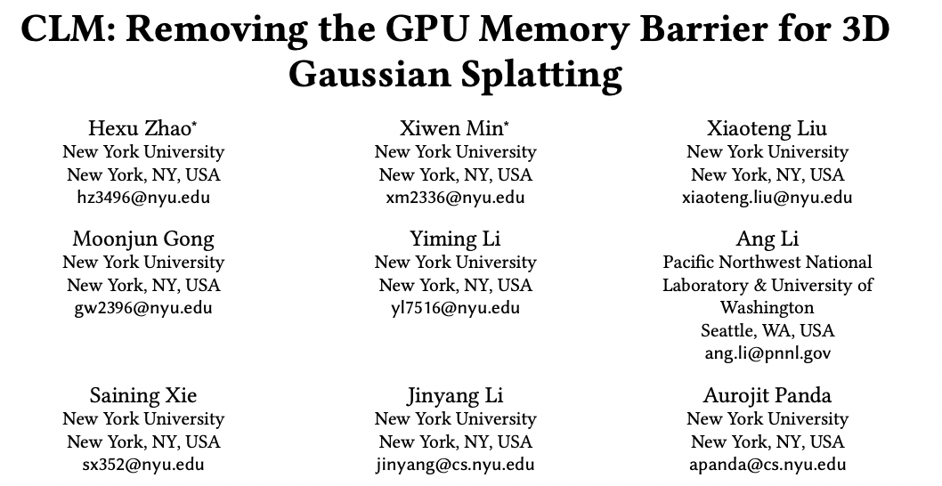 打破显存墙：谢赛宁团队提出CLM，单卡RTX 4090「撬动」1亿高斯点
