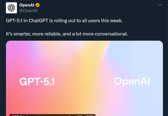 OpenAI新模型GPT-5.1发布，不跑分不刷榜，主打一个说人话