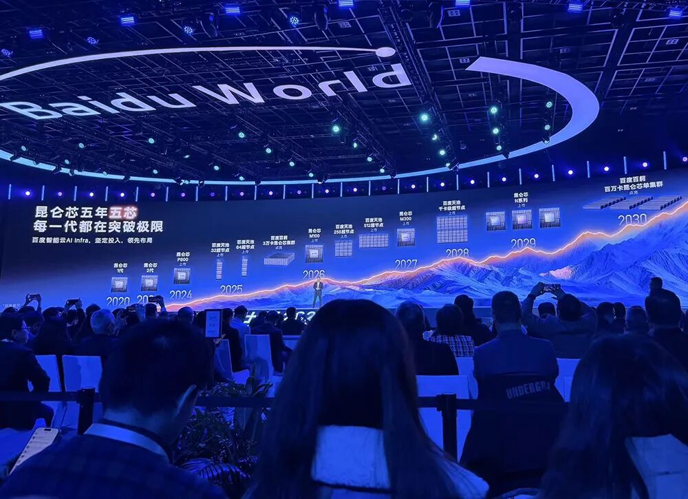 百度连甩两款自研AI芯片!昆仑芯五年路线图公开