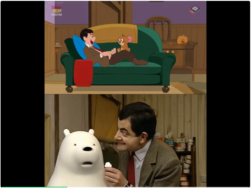 AI又封神了!华人新作直出憨豆+《猫和老鼠》,平行宇宙对上戏了