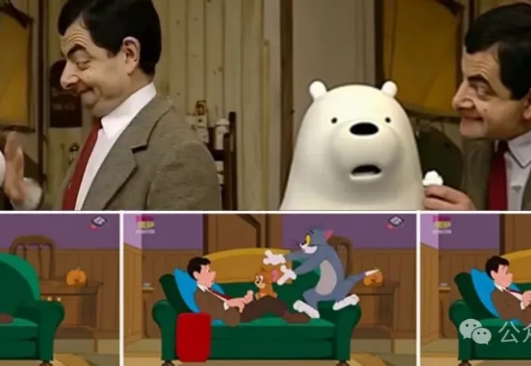 AI又封神了！华人新作直出憨豆+《猫和老鼠》，平行宇宙对上戏了