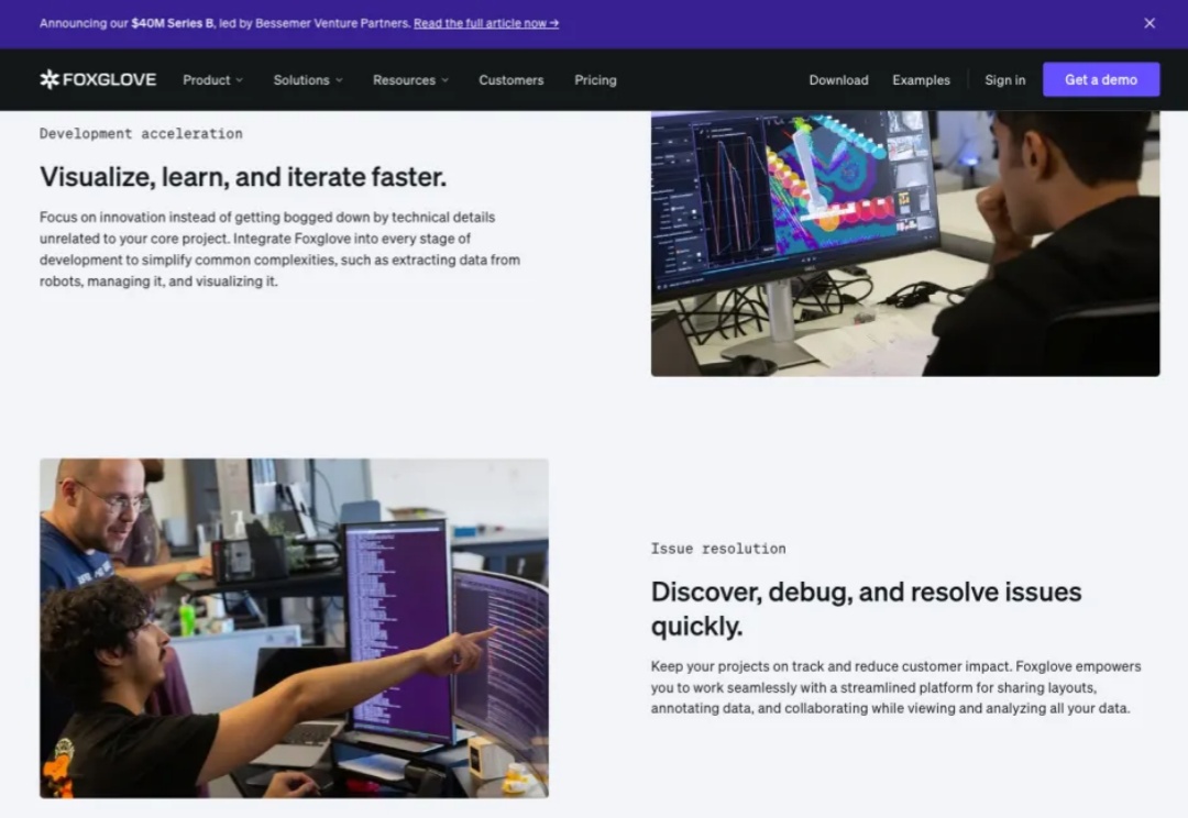 速递｜AI机器人数据管理Foxglove，获Bessemer领投4000万美元，估值翻三倍达1.5亿美元