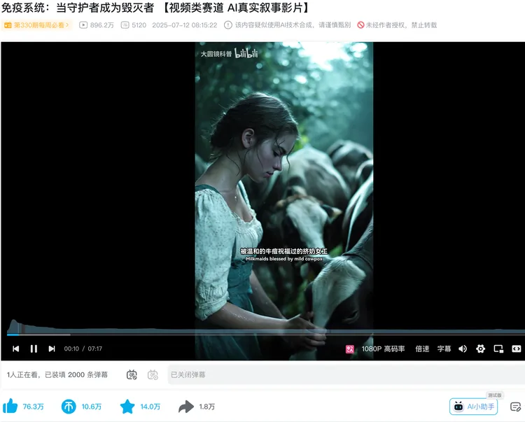 AI视频Up主们,掌控了B站最新的流量密码