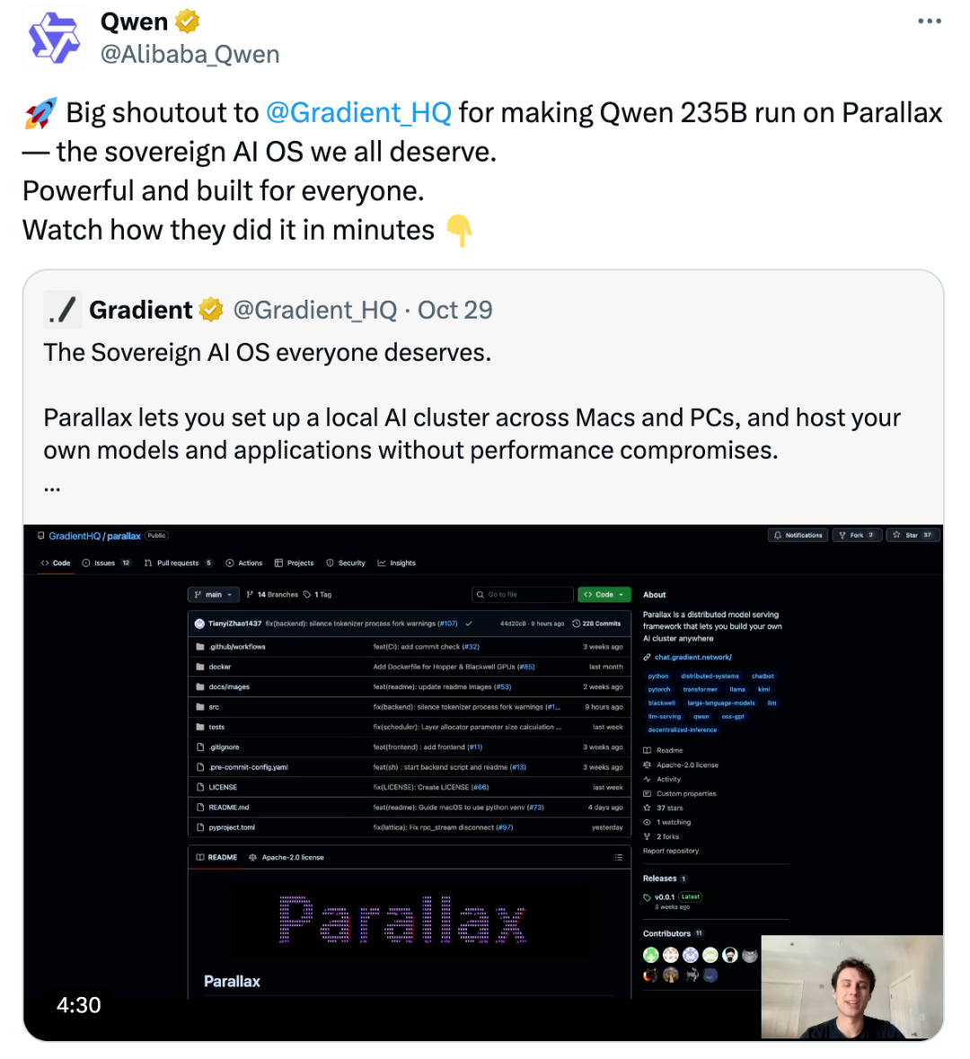 最大游戏up主也玩本地AI？让笔记本都能跑大模型的Parallax来了