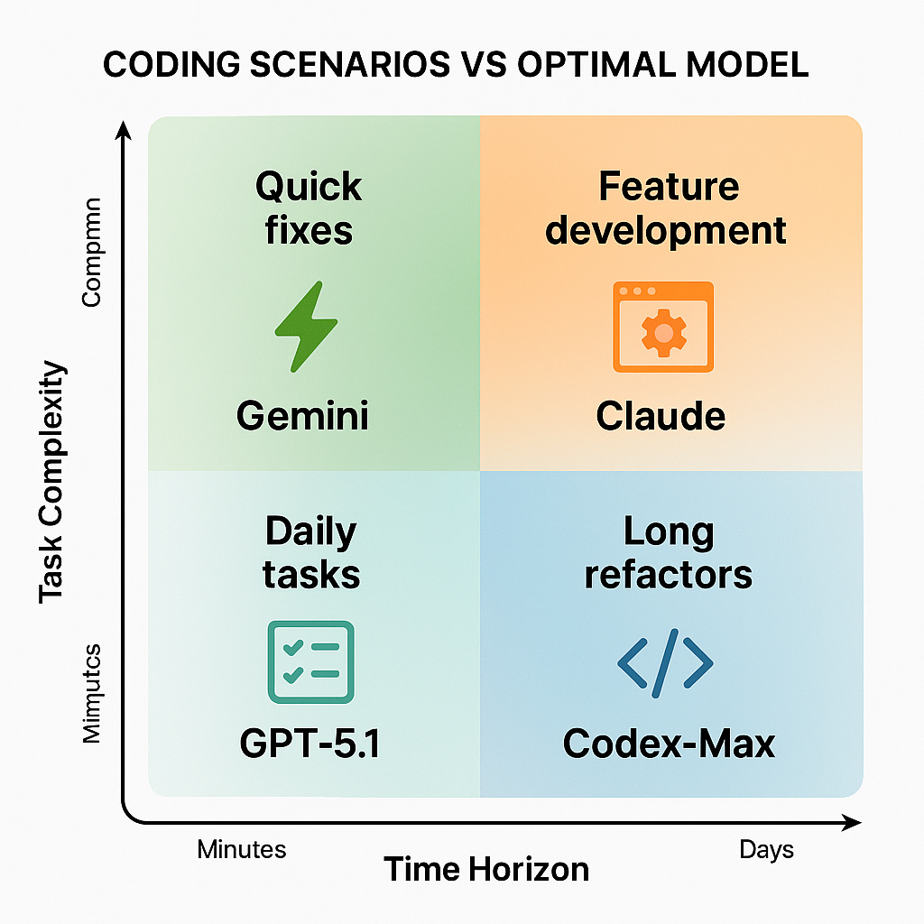 AI模型大战：Gemini 3 Pro、GPT-5.1-Codex-Max与Claude Sonnet 4.5如何选择？